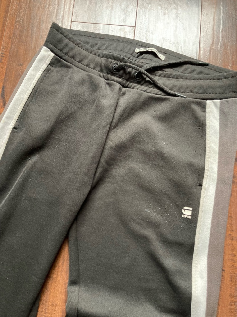 G-Star Kids Black Joggers with Gray Side Panels